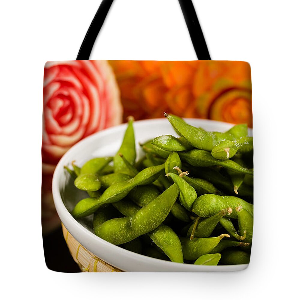 Asian Tote Bag featuring the photograph Edamame by Raul Rodriguez