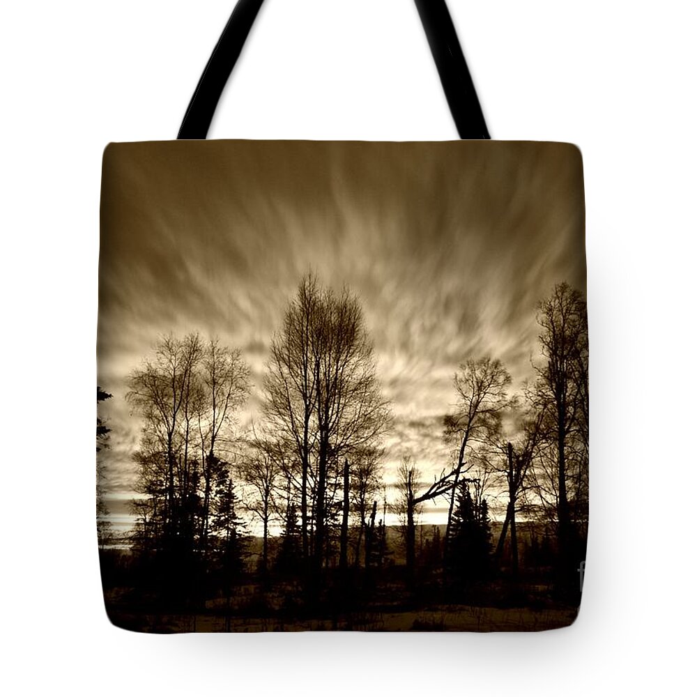 Sky Tote Bag featuring the photograph Eerie by Rick Monyahan