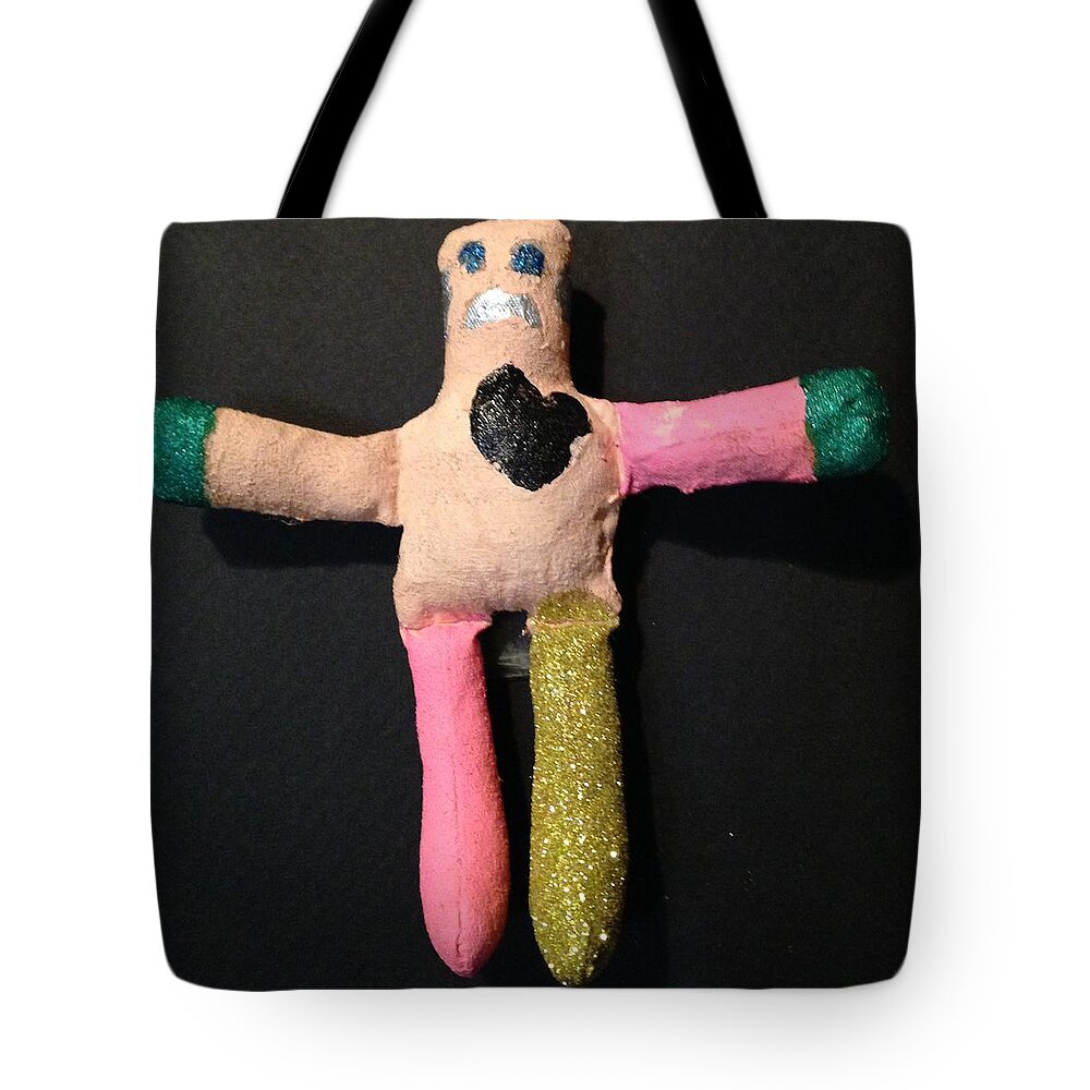 Effigy Tote Bag featuring the sculpture Effigy One by Erika Jean Chamberlin