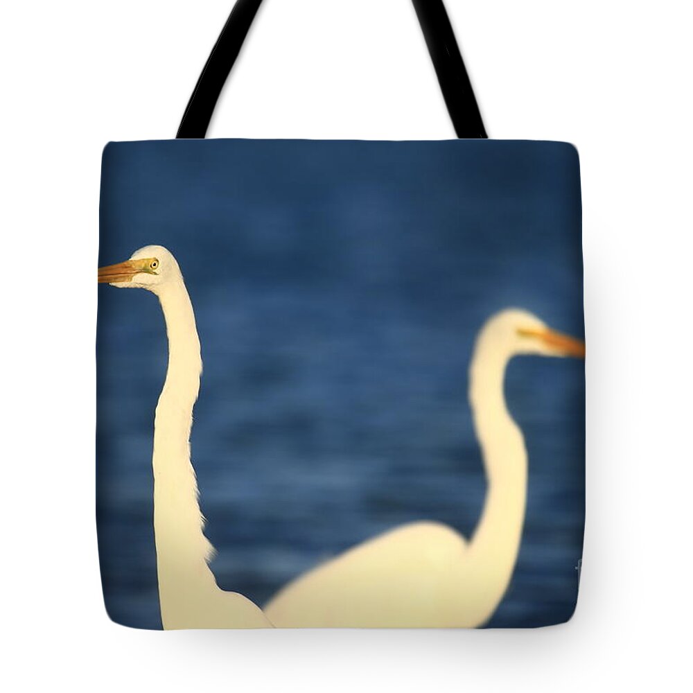 Landscapes Tote Bag featuring the photograph Great Egret Impressions #1 by John F Tsumas