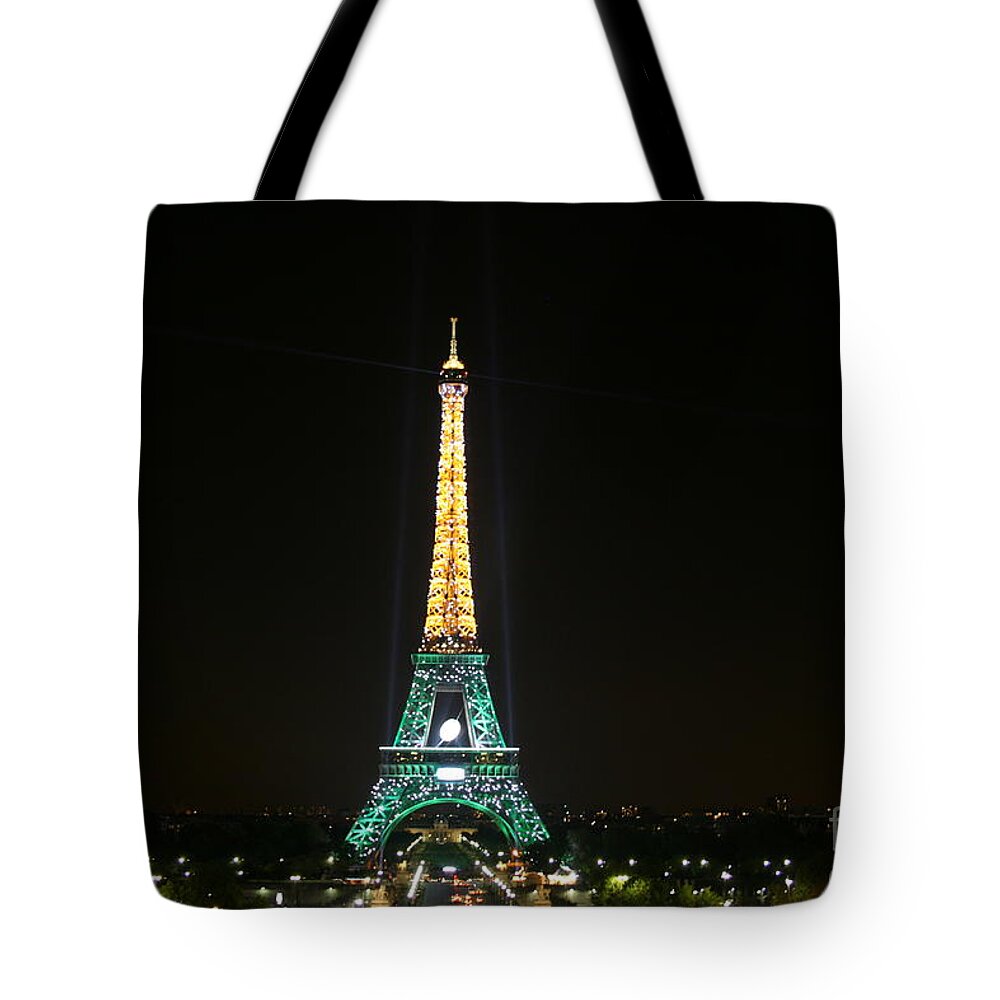Eiffel Tower Tote Bag featuring the photograph Eiffel Tower at Night by Crystal Nederman