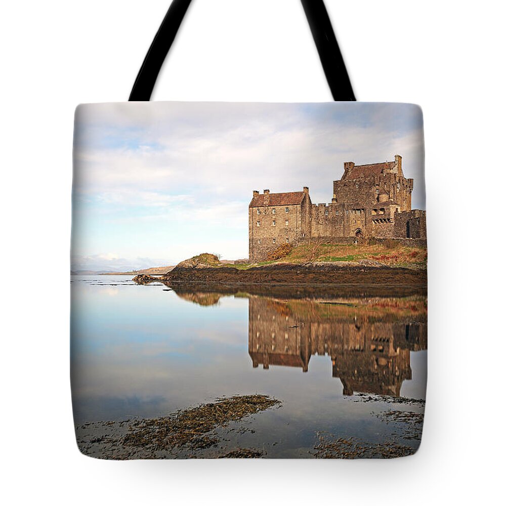 Eilean Donan Tote Bag featuring the photograph Eilean Donan Castle by Grant Glendinning