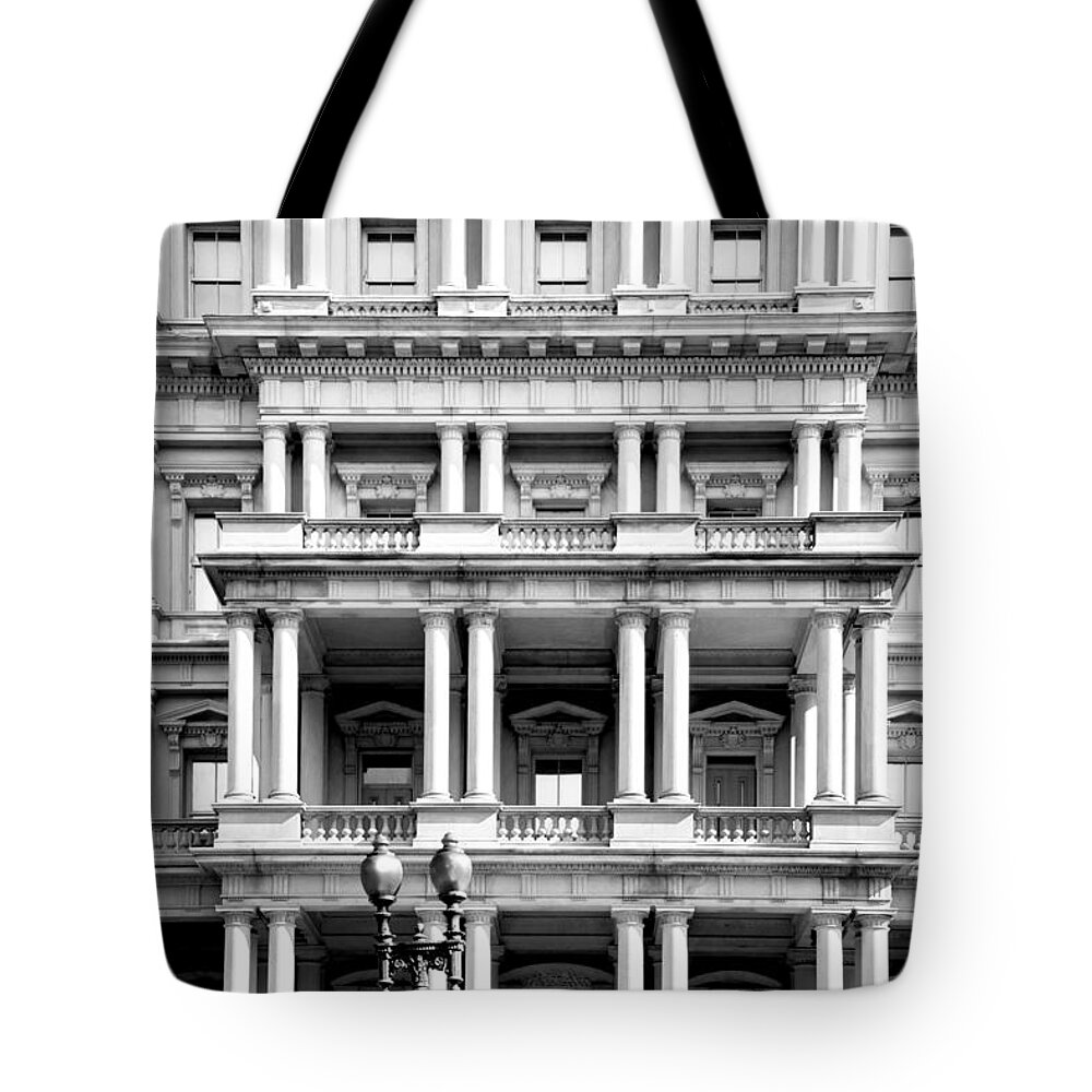 Arlington Cemetery Tote Bag featuring the photograph Eisenhower Executive Building by Greg Fortier