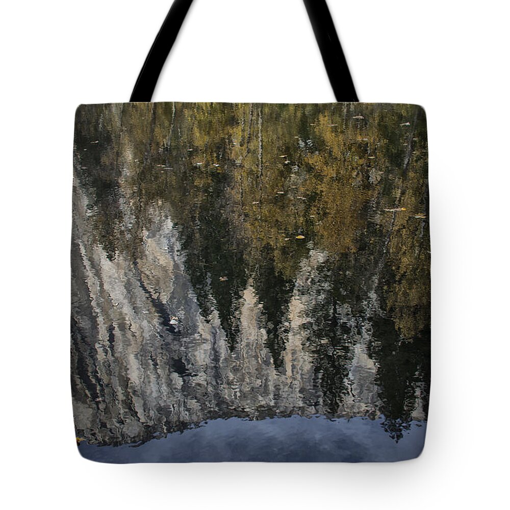 Yosemite Tote Bag featuring the photograph El Capitan Reflection by Erika Fawcett