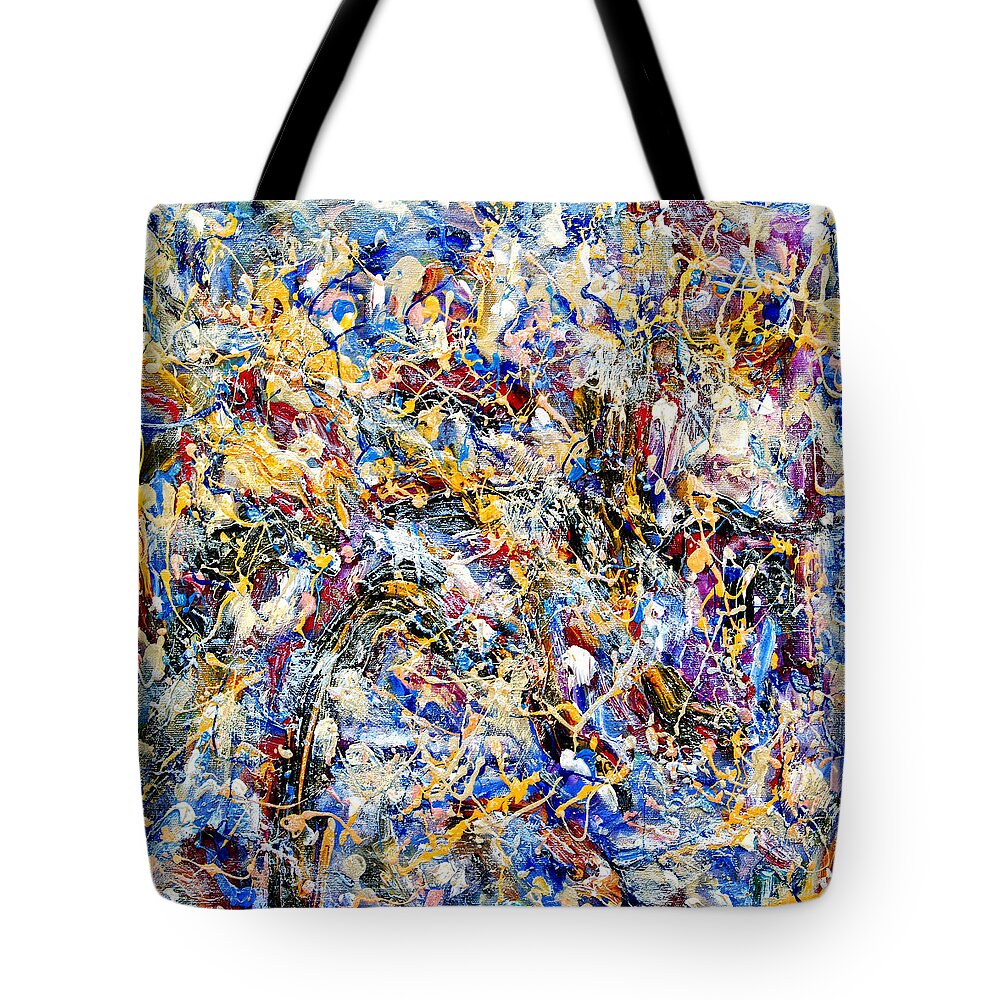 Abstract Tote Bag featuring the painting Eldorado by Dominic Piperata
