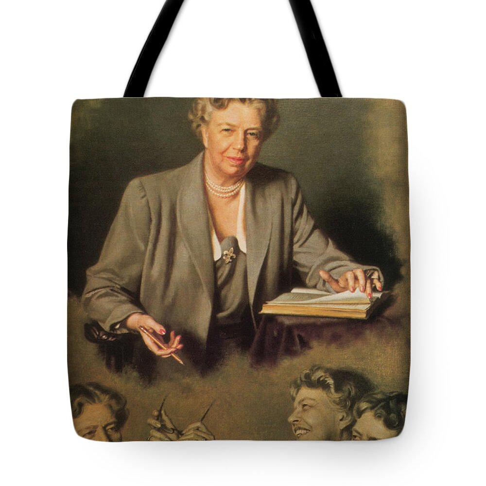 Government Tote Bag featuring the painting Eleanor Roosevelt, First Lady by Science Source