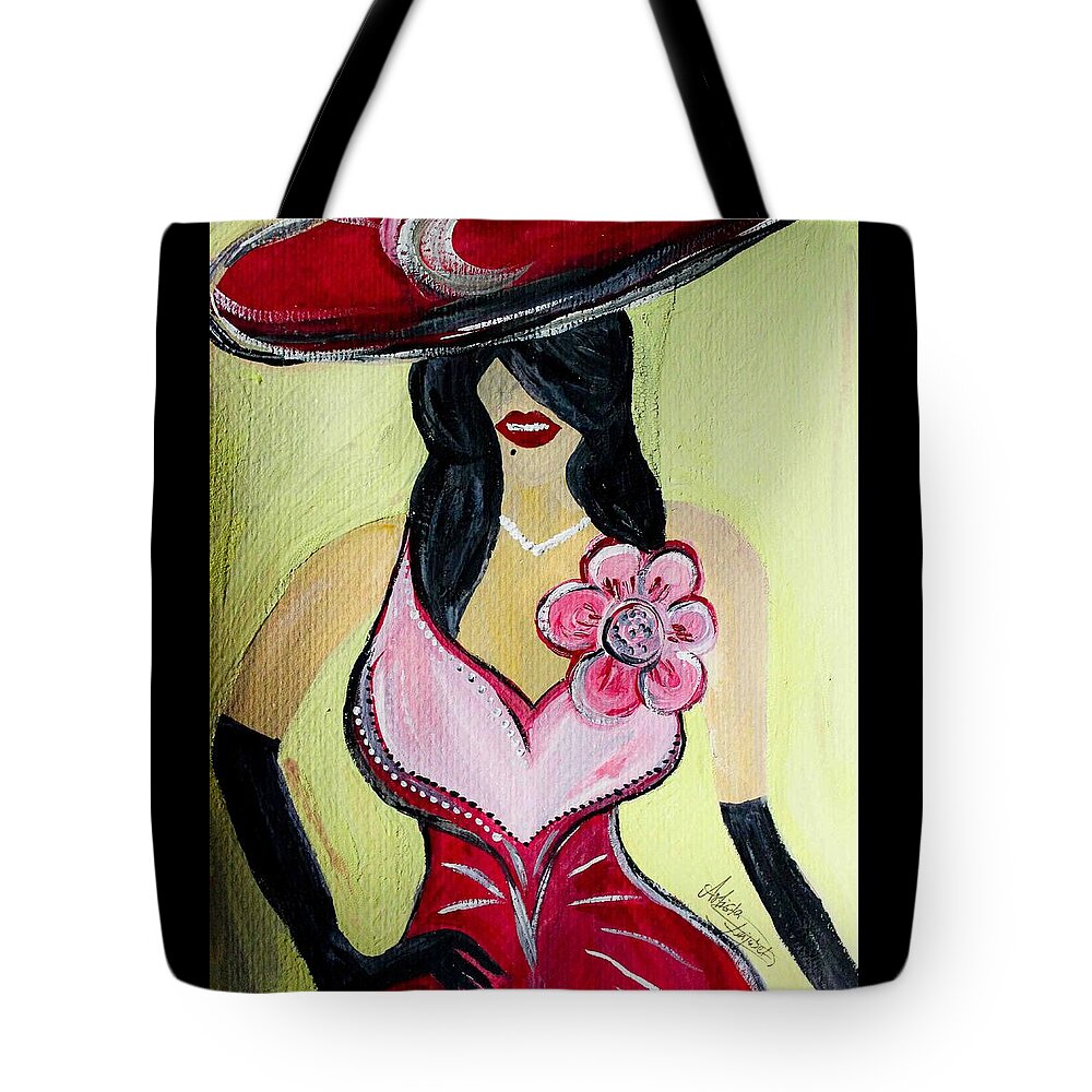 Art Tote Bag featuring the mixed media Elegante by Artista Elisabet