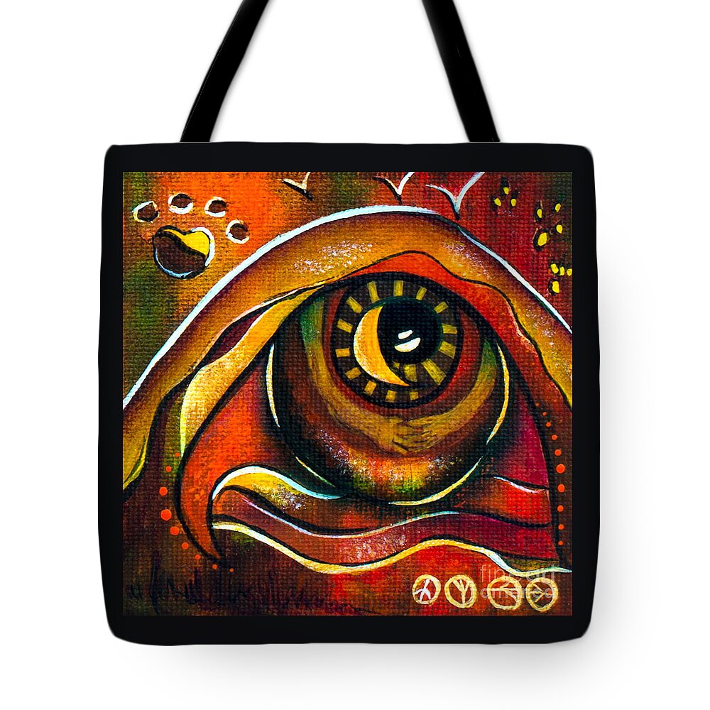  Tote Bag featuring the painting Elementals Spirit Eye by Deborha Kerr