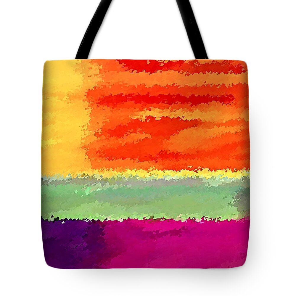 Orange Tote Bag featuring the digital art Elements by David Manlove
