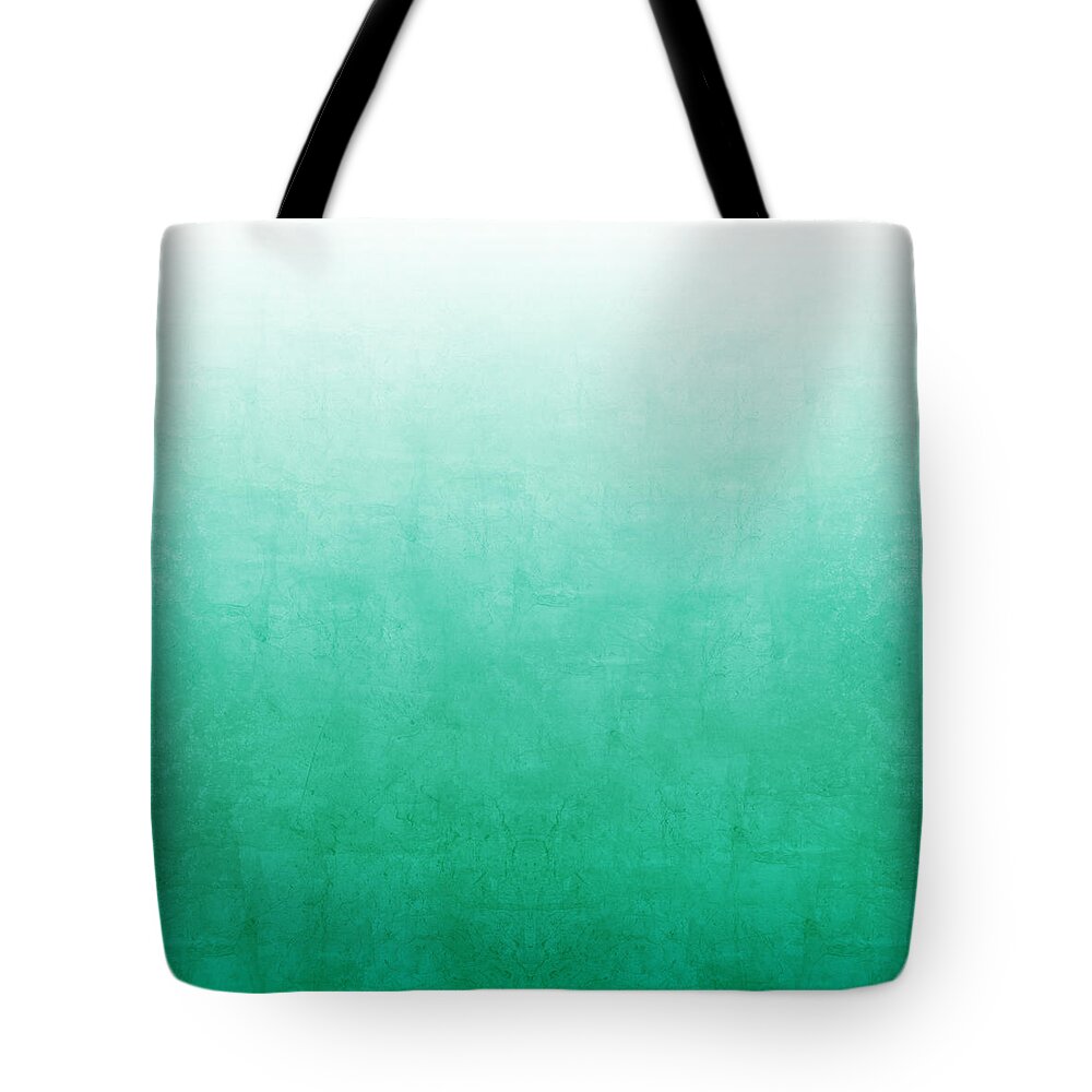 Abstract Tote Bag featuring the mixed media Emerald Bay by Linda Woods