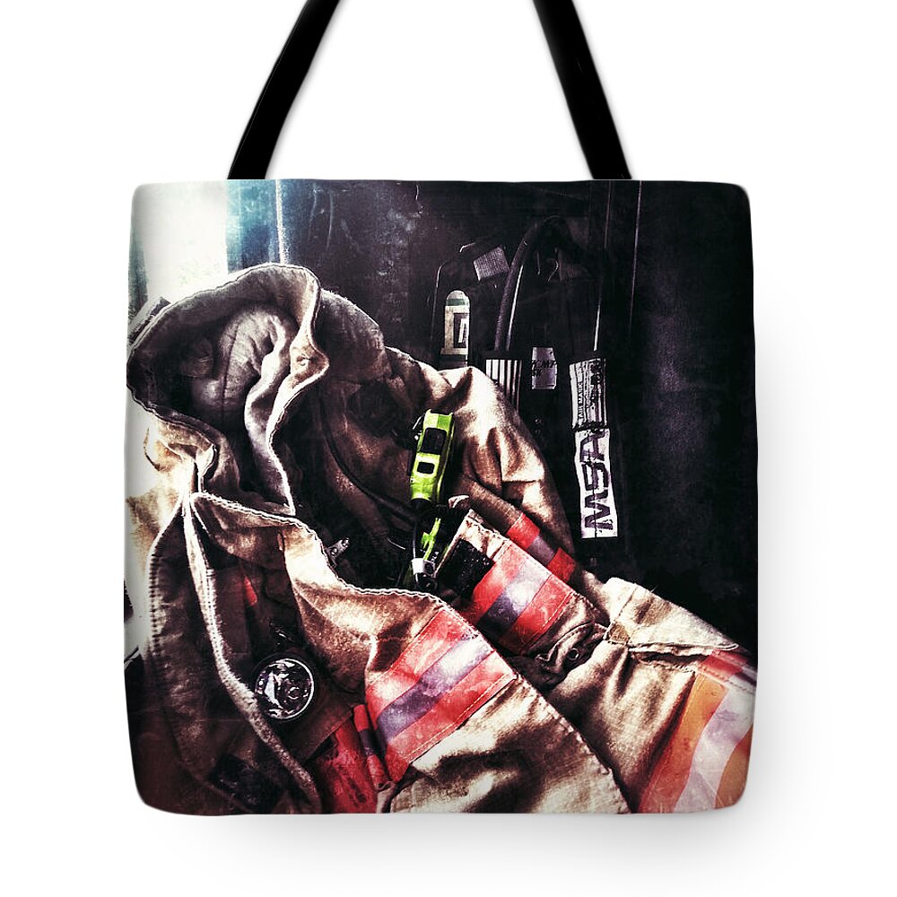 Fire Tote Bag featuring the photograph Emergency Standby by Al Harden