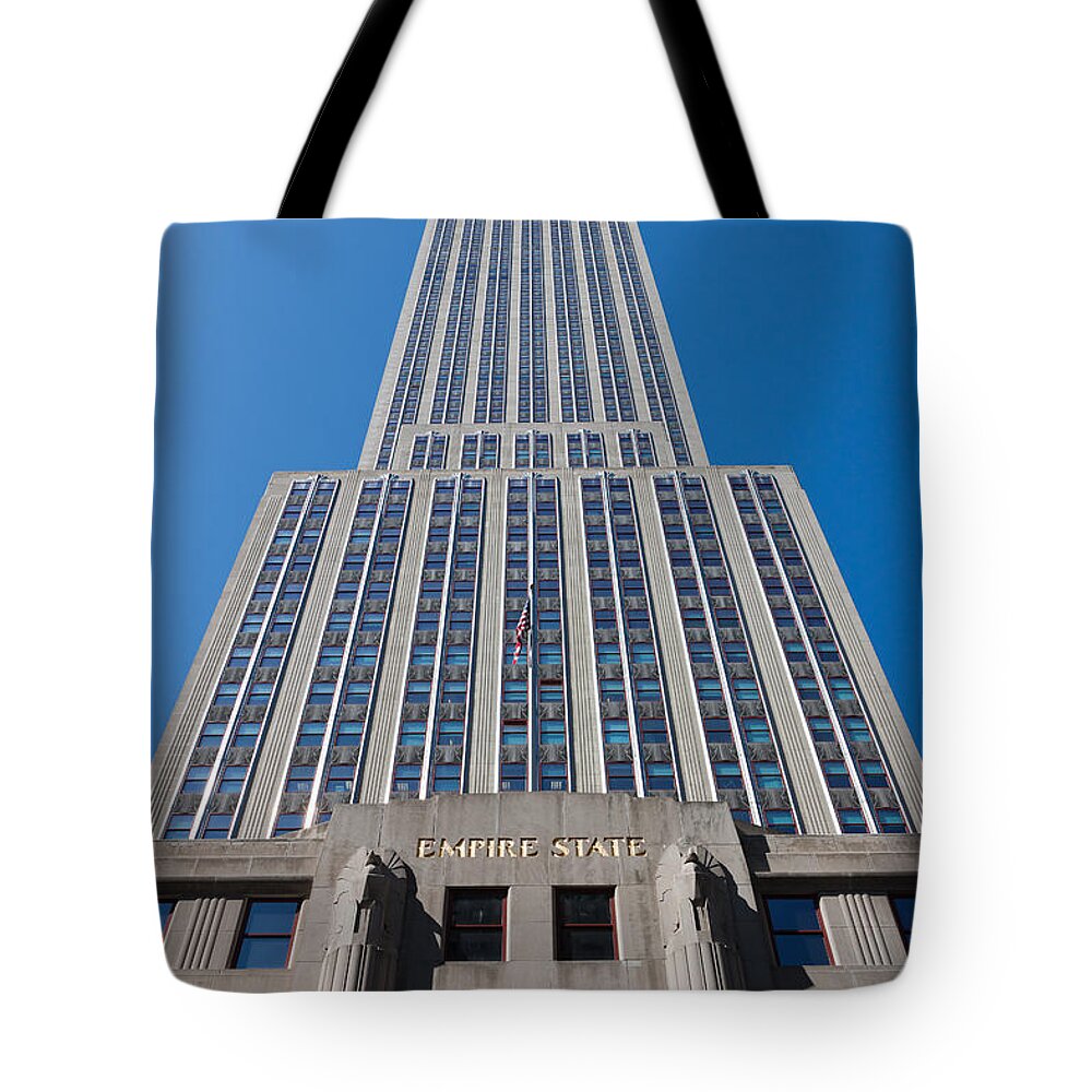 Clarence Holmes Tote Bag featuring the photograph Empire State Building Rising I by Clarence Holmes