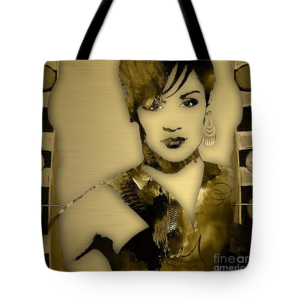 Grace Gealey Tote Bag featuring the mixed media Empire's Grace Gealey Anika Gibbons by Marvin Blaine