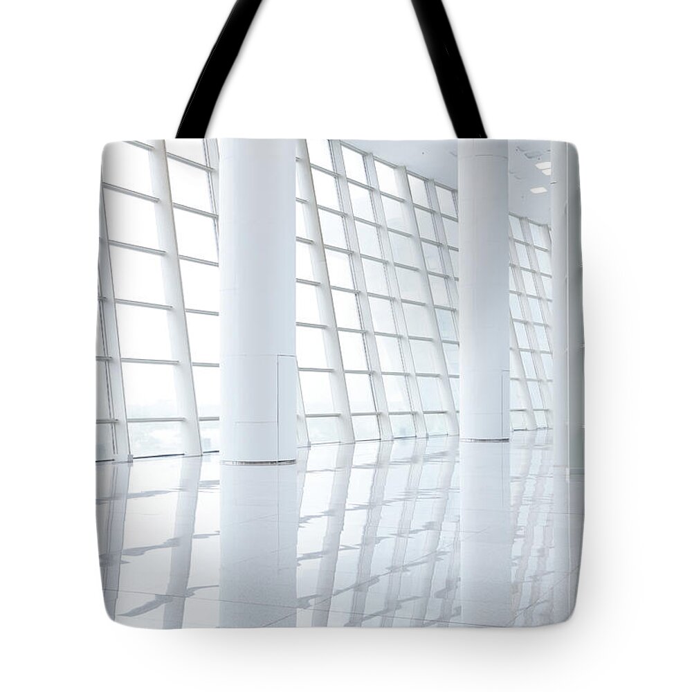 Ceiling Tote Bag featuring the photograph Empty Hall by Beijingstory