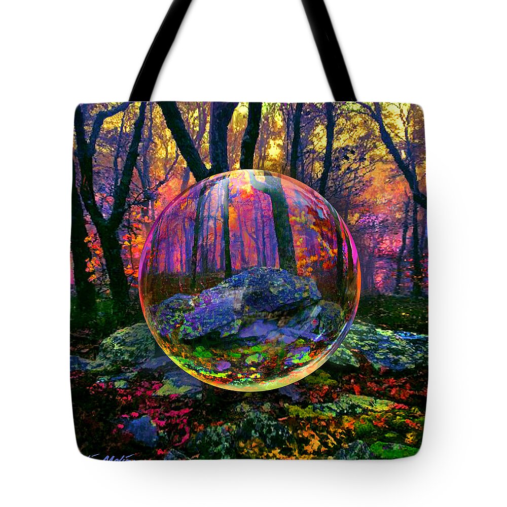  Enchanted Forest Tote Bag featuring the painting Enchanted Forest by Robin Moline