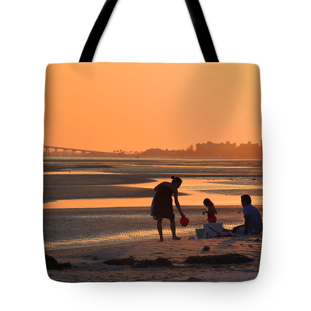 Sunset Tote Bag featuring the photograph End of the Day by Rosalie Scanlon