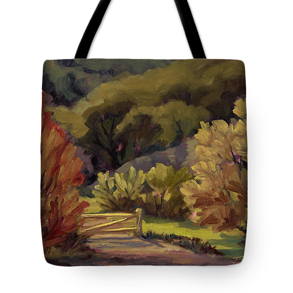 Road Tote Bag featuring the painting End of the Road by Jane Thorpe