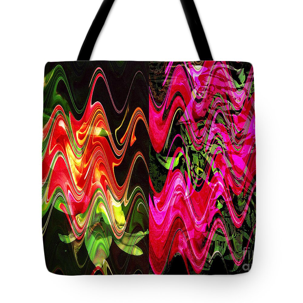 Abstract Tote Bag featuring the digital art Energy by Yael VanGruber