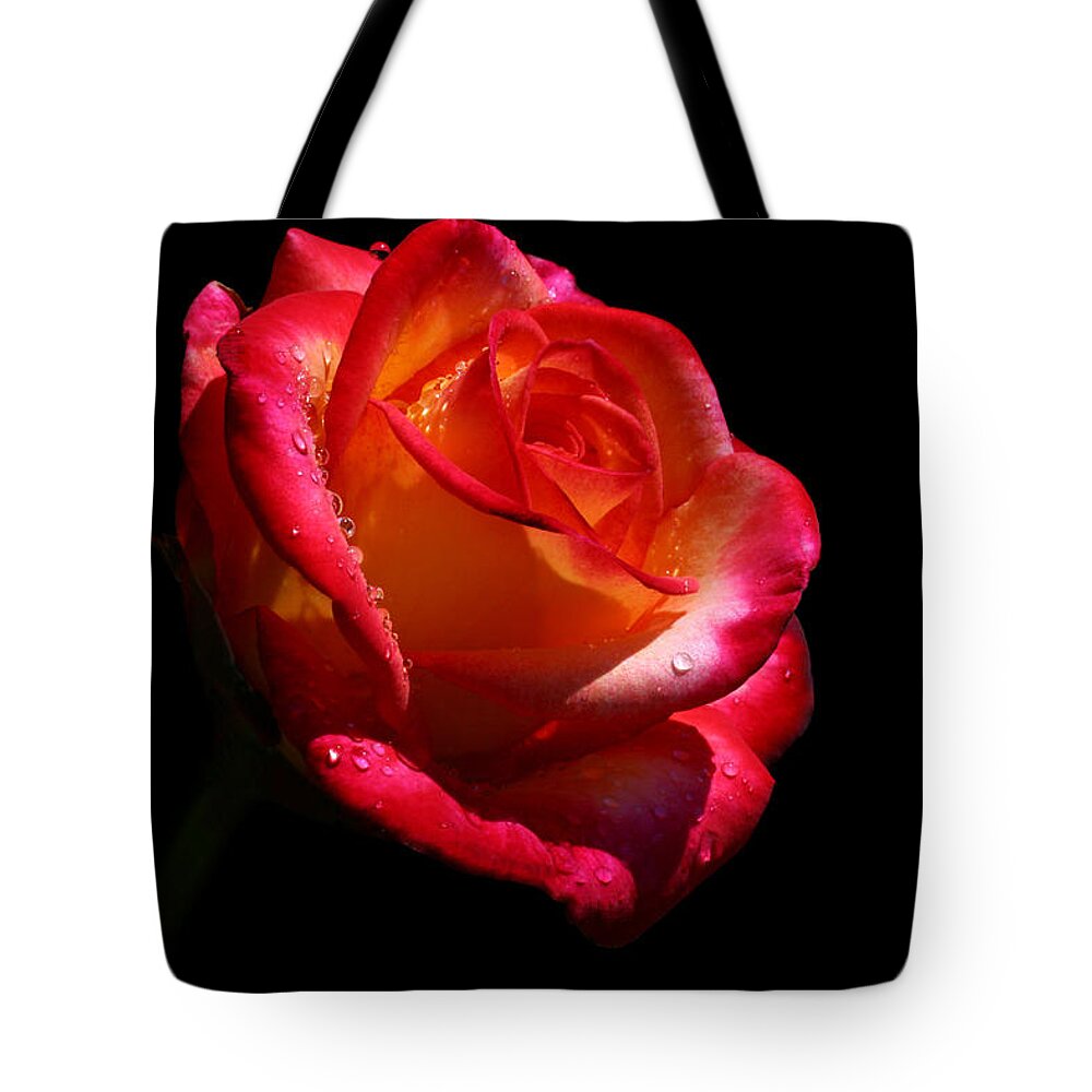 Rose Tote Bag featuring the photograph Enflamed by Doug Norkum
