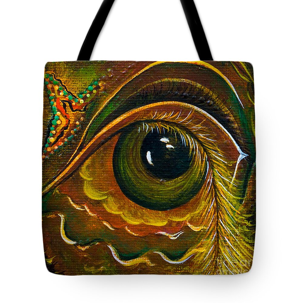 Third Eye Painting Tote Bag featuring the painting Enigma Spirit Eye by Deborha Kerr