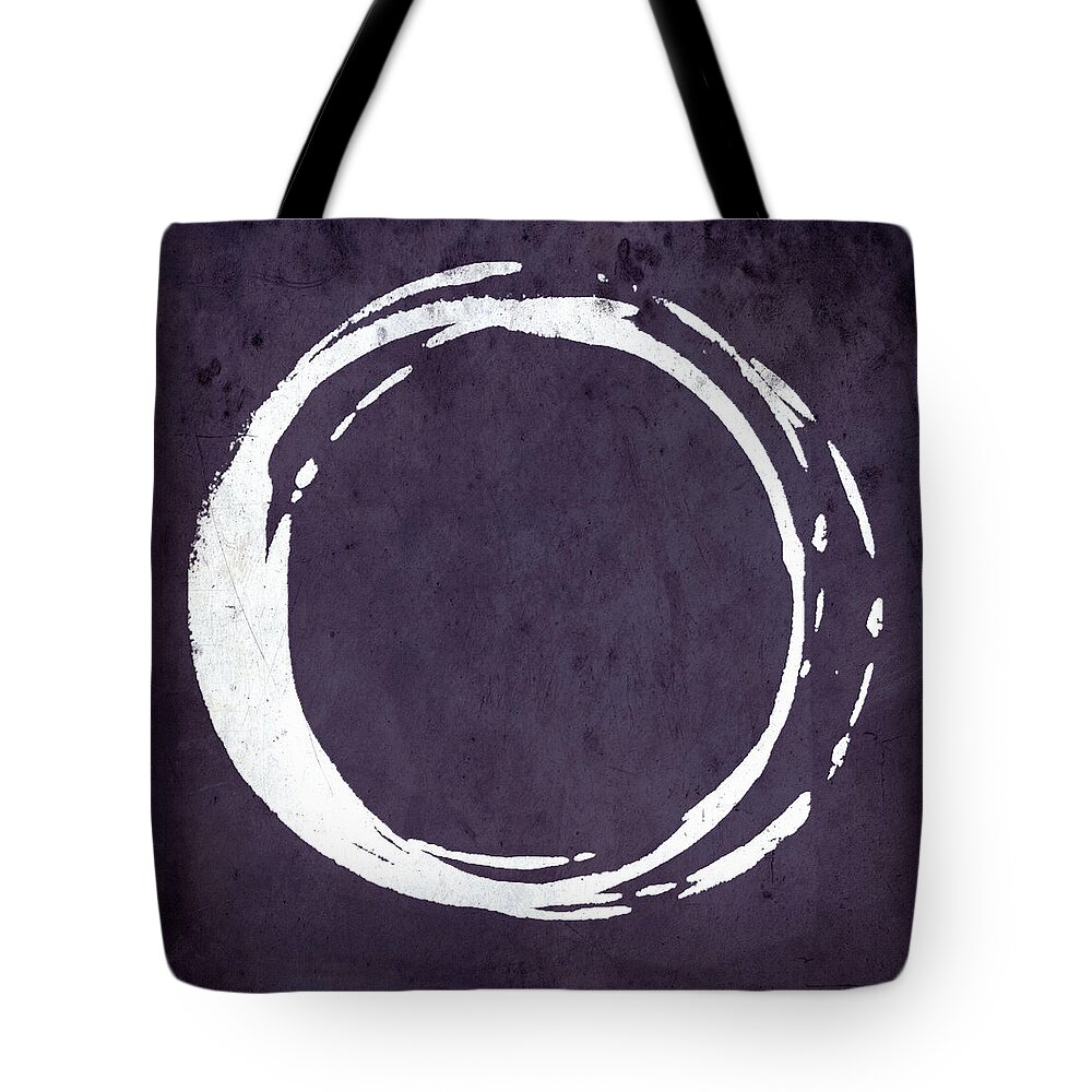 Purple Tote Bag featuring the painting Enso No. 107 Purple by Julie Niemela