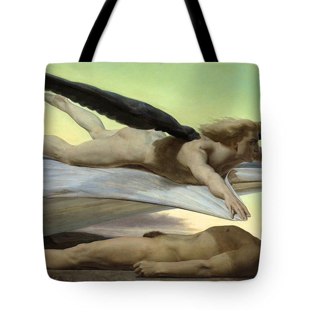 Equality Before Death Tote Bag featuring the painting Equality Before Death by William Adolphe Bouguereau