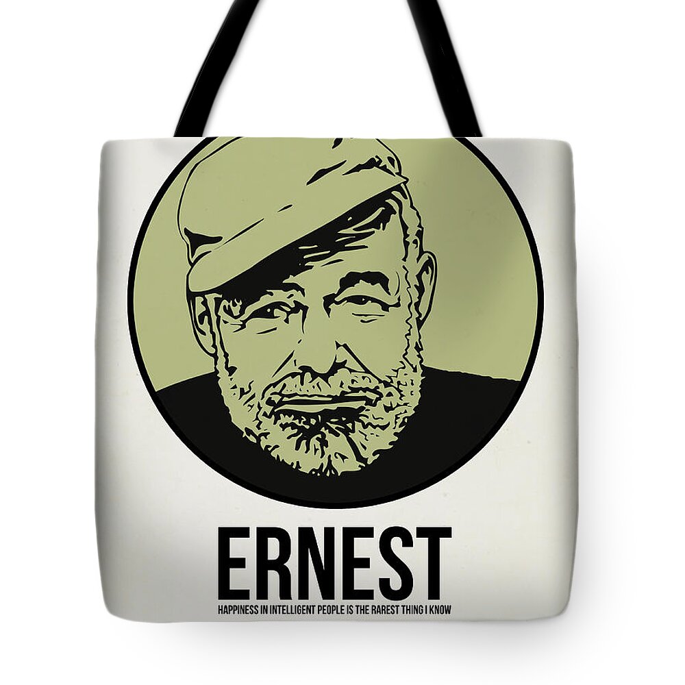 Author Tote Bag featuring the digital art Ernest Poster 2 by Naxart Studio