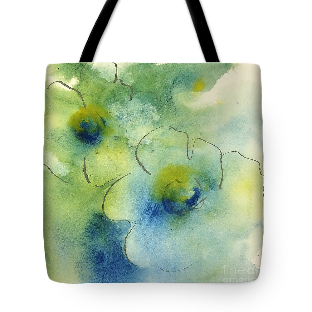Original Watercolors Tote Bag featuring the painting Essence Of Poppy I by Chris Paschke