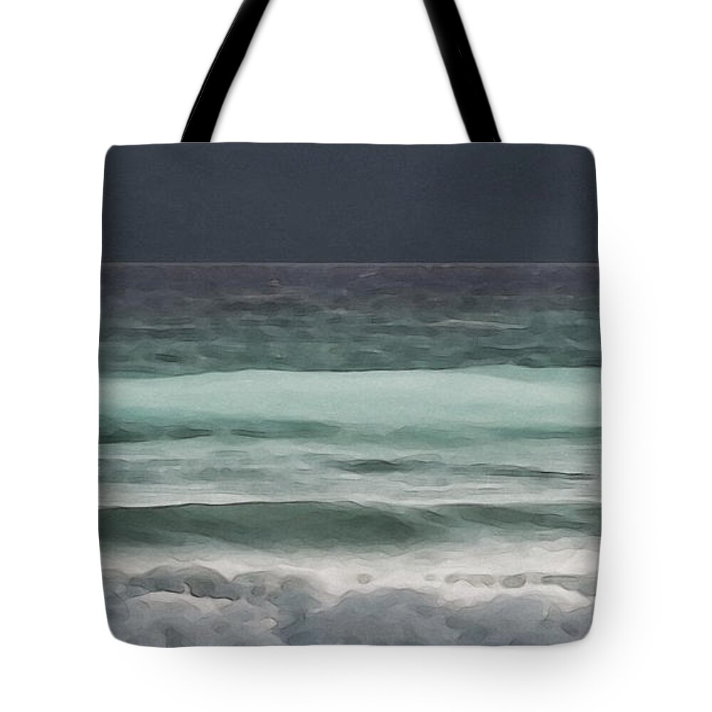 Nature Tote Bag featuring the digital art Even Tides by David Hansen