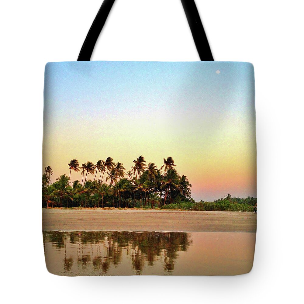Tranquility Tote Bag featuring the photograph Evening At Goan Beach by Arvind Manjunath Photography