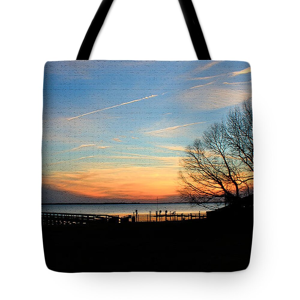 Evening Blues Tote Bag featuring the photograph Evening Blues by Ola Allen