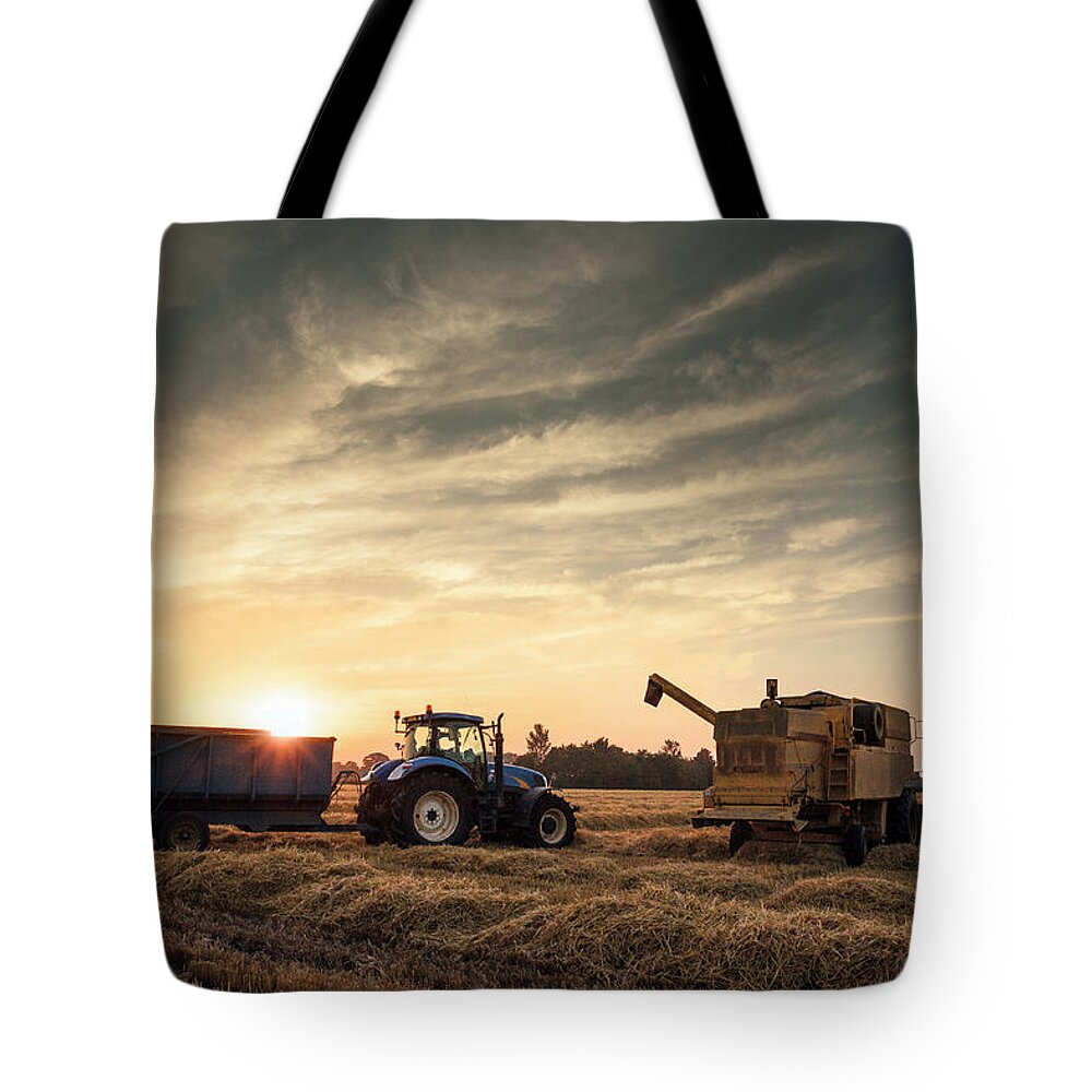 Teamwork Tote Bag featuring the photograph Evening Harvest by Image By Chris Winsor