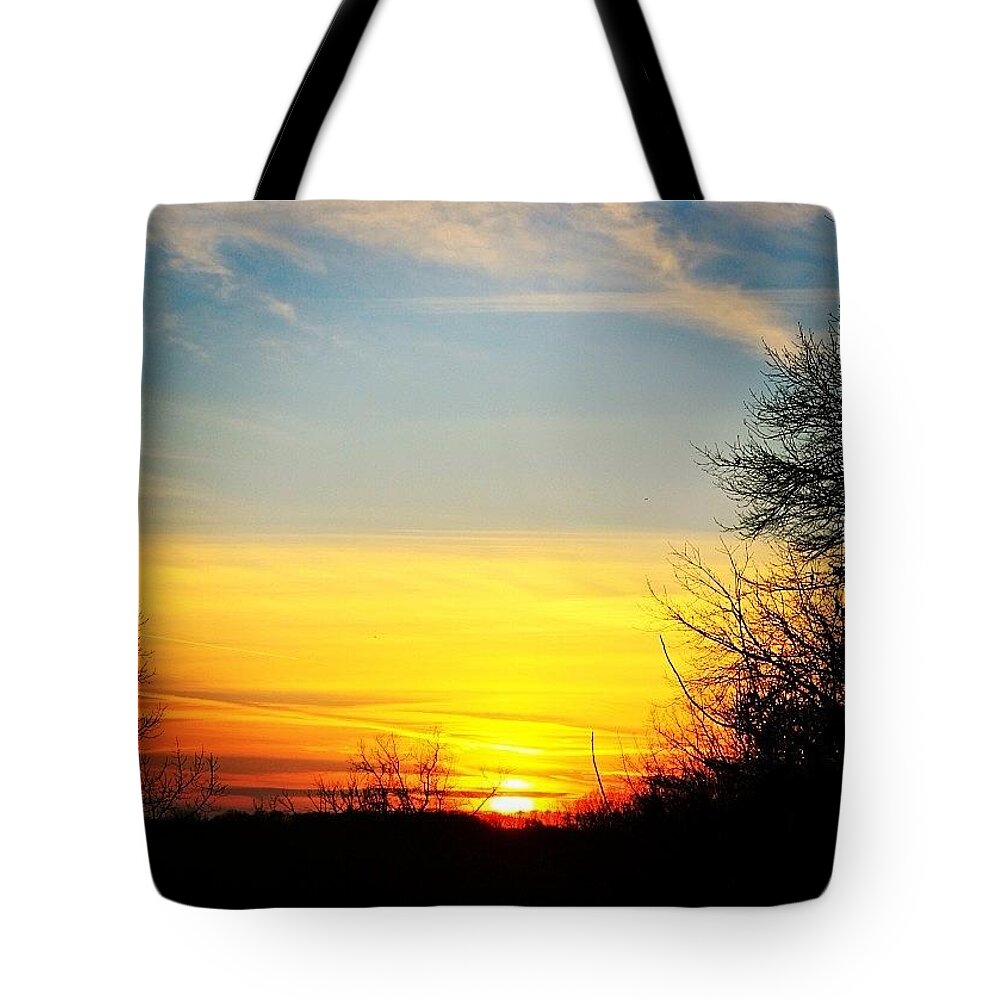 Sunset Tote Bag featuring the photograph Evening Winter Sky by Justin Connor