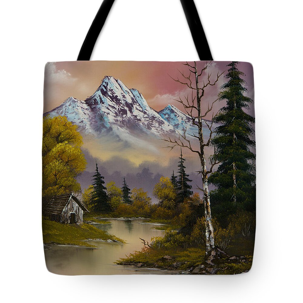 Landscape Tote Bag featuring the painting Evening's Delight by Chris Steele