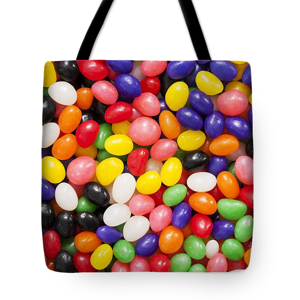 Jelly Beans Tote Bag featuring the photograph Every Color of the Rainbow by Patty Colabuono
