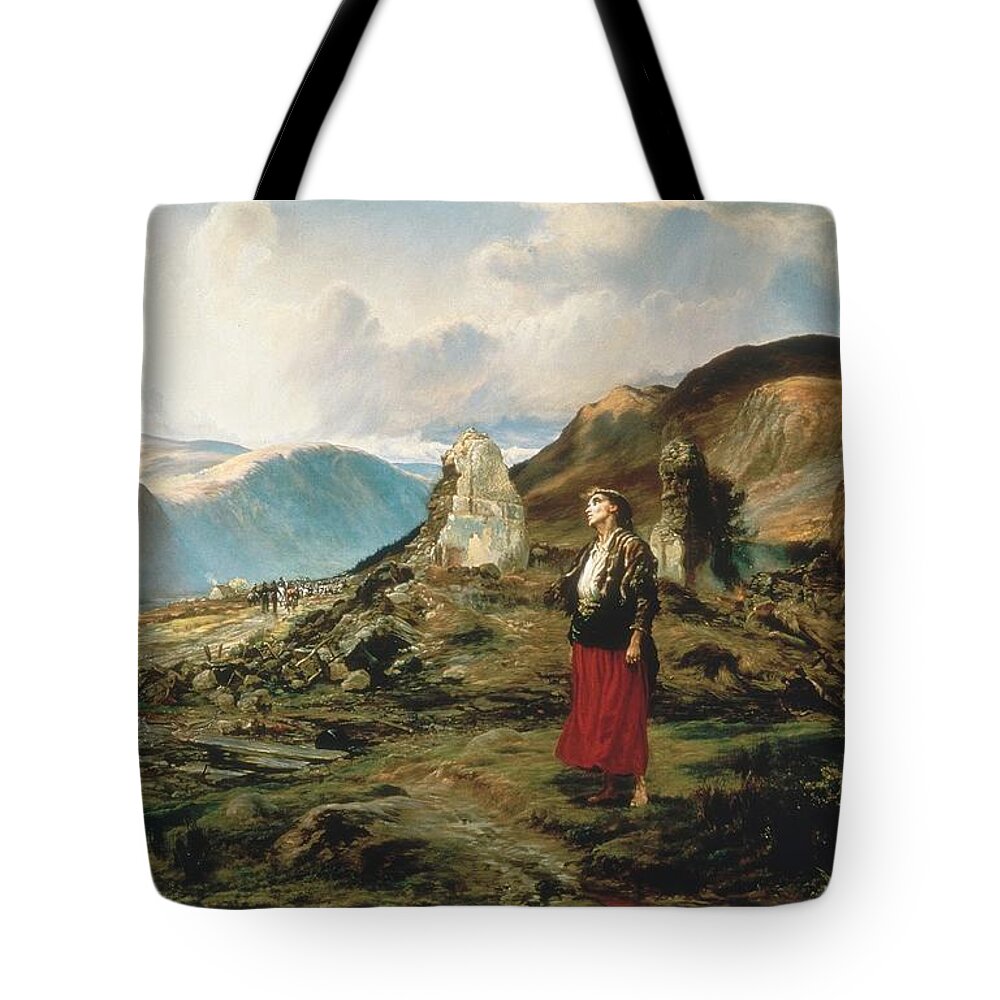 Elizabeth Thompson (lady Butler) - Evicted 1880 Tote Bag featuring the painting Evicted by MotionAge Designs