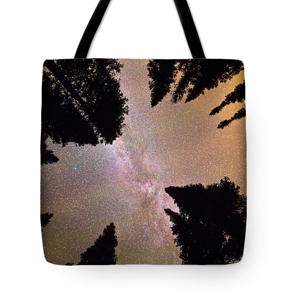 Milky Way Tote Bag featuring the photograph Eye of The Forest by James BO Insogna