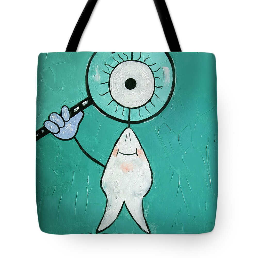 Eye Tooth Tote Bag featuring the painting Eye Tooth by Anthony Falbo