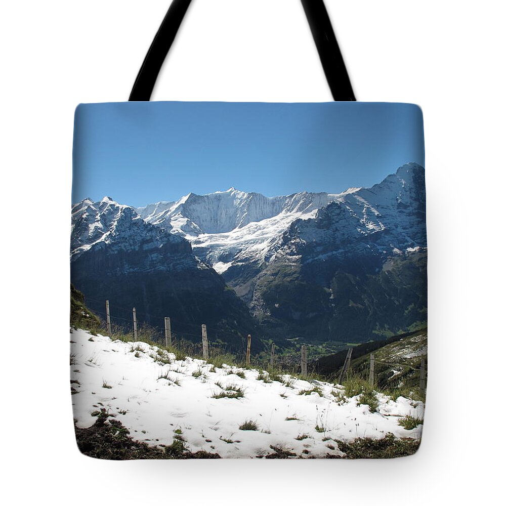 Eiger Tote Bag featuring the photograph Eyeful of the Eiger by Mary Ellen Mueller Legault