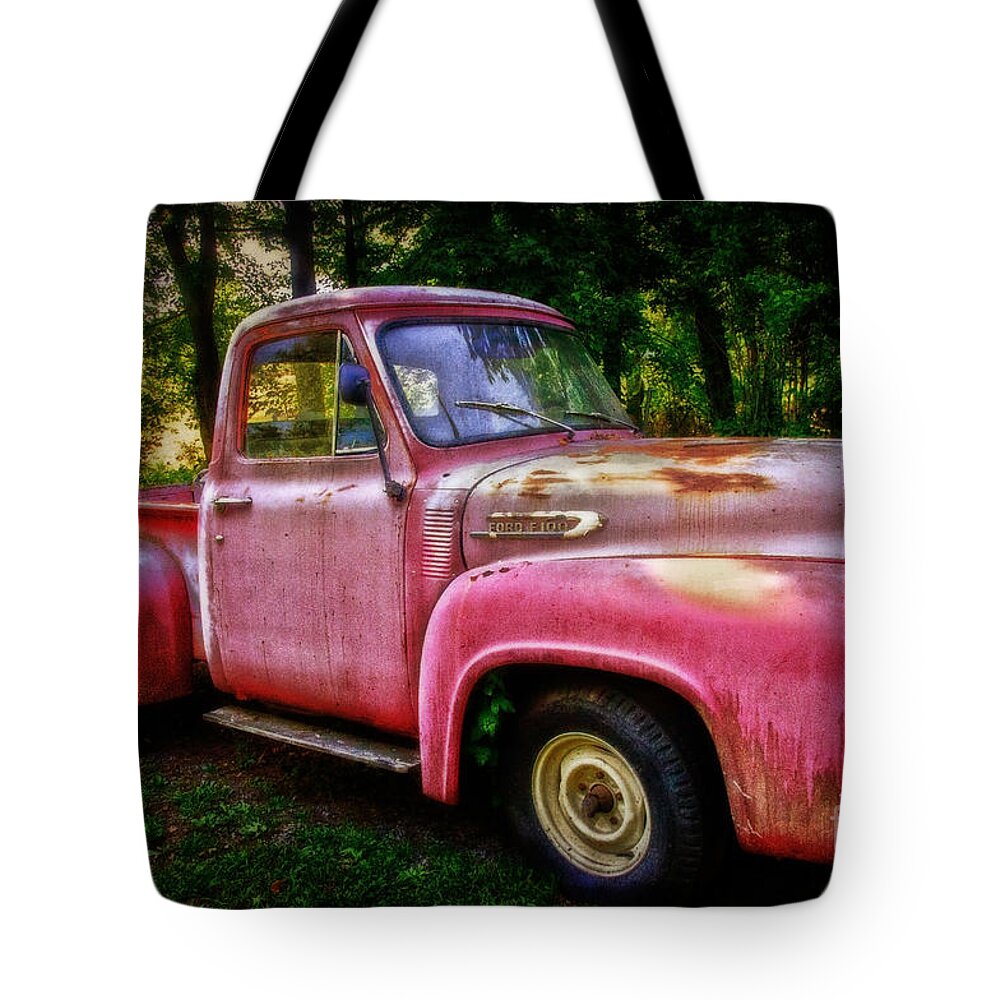 Truck Tote Bag featuring the photograph F100 by Debra Fedchin