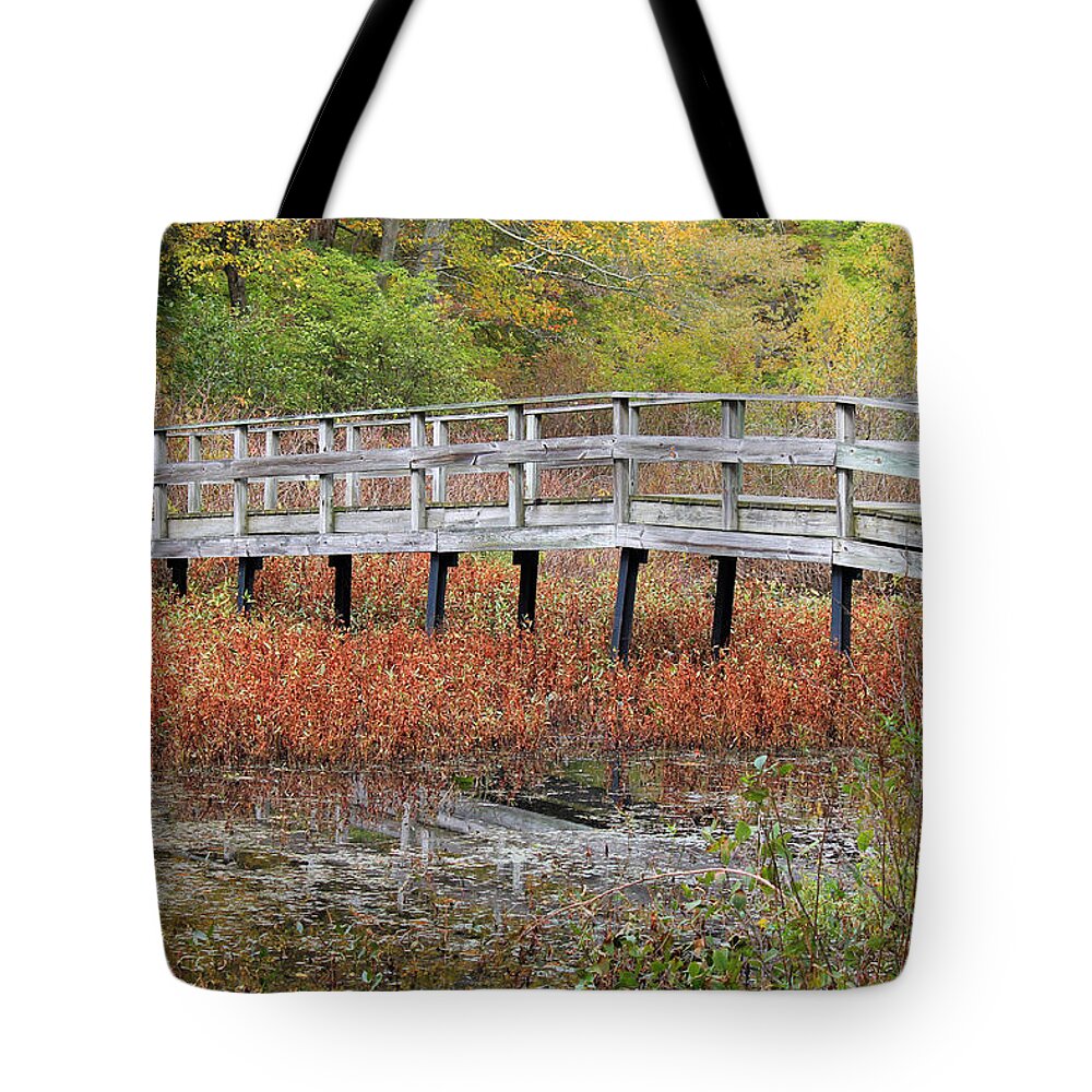Bridge Tote Bag featuring the photograph Fable Bridge by Lily K