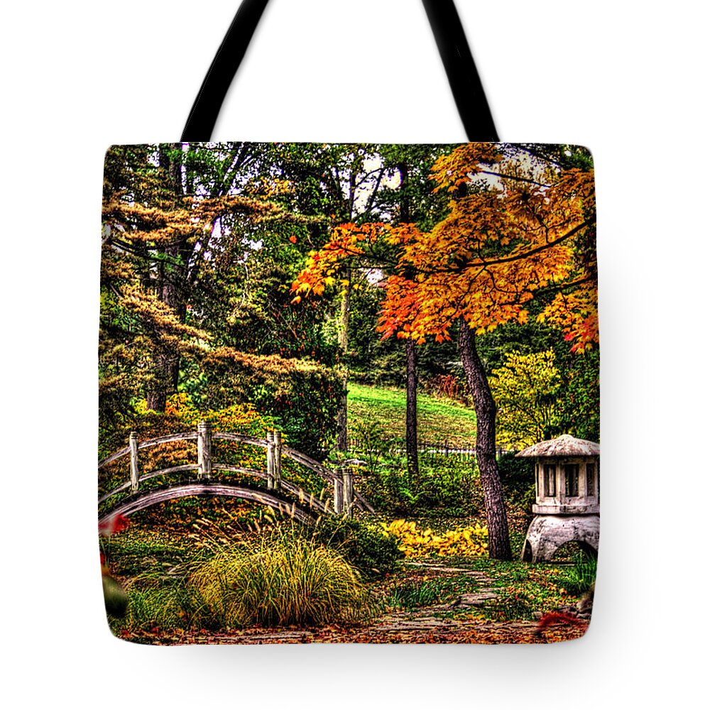 Fabyan Tote Bag featuring the photograph Fabyan Japanese Gardens I by Roger Passman