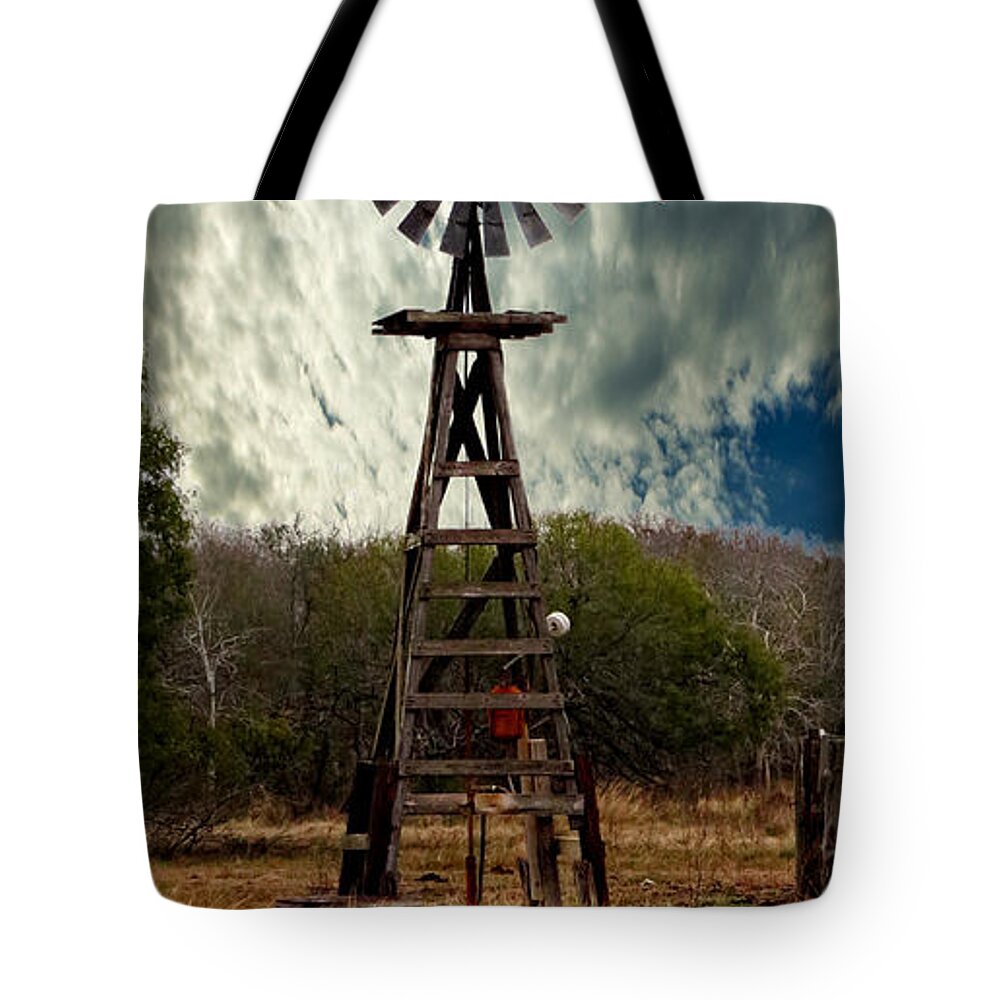 Windmill Tote Bag featuring the photograph Face The Wind - Windmill Photography Art by Ella Kaye Dickey