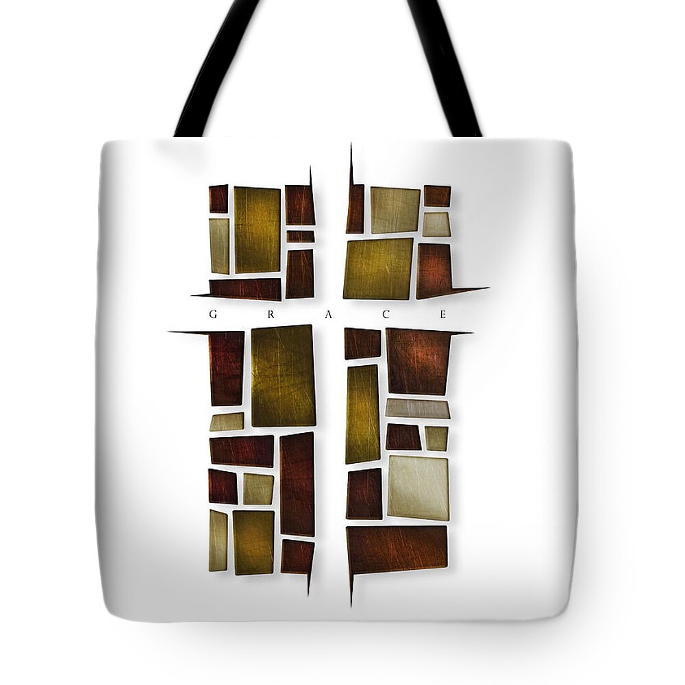 Grace Tote Bag featuring the mixed media Facets of Grace by Shevon Johnson