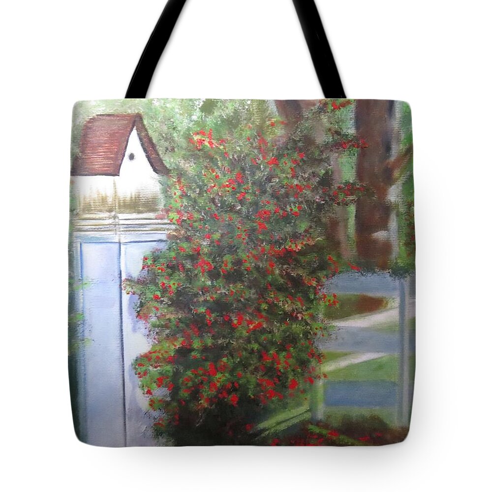 Berries Tote Bag featuring the painting Fall Berries by Sharon Schultz
