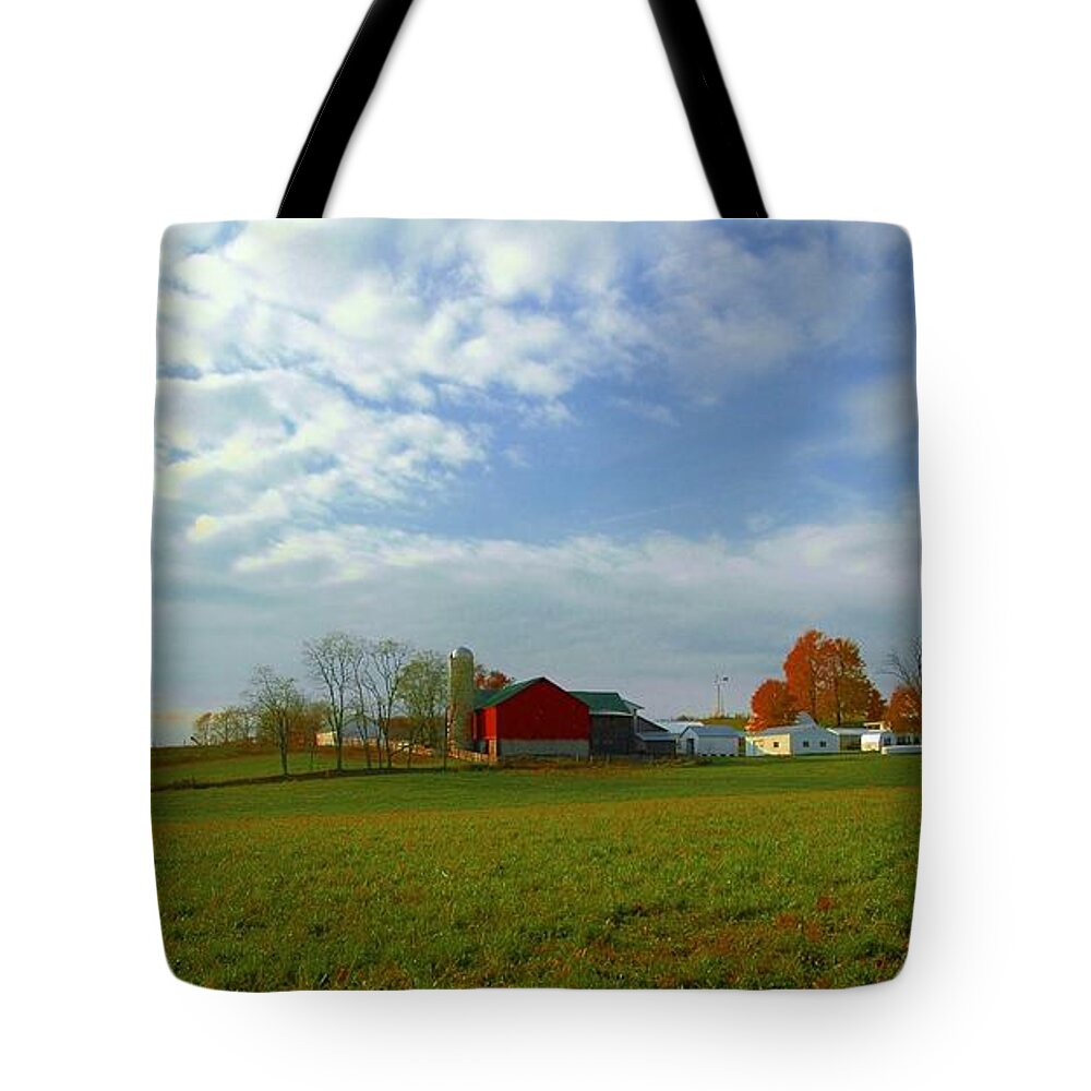 Fall #autumn # Tote Bag featuring the photograph Fall Day by Kathleen Struckle