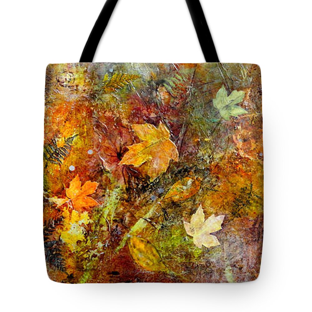 Katie Black Tote Bag featuring the painting Fall by Katie Black