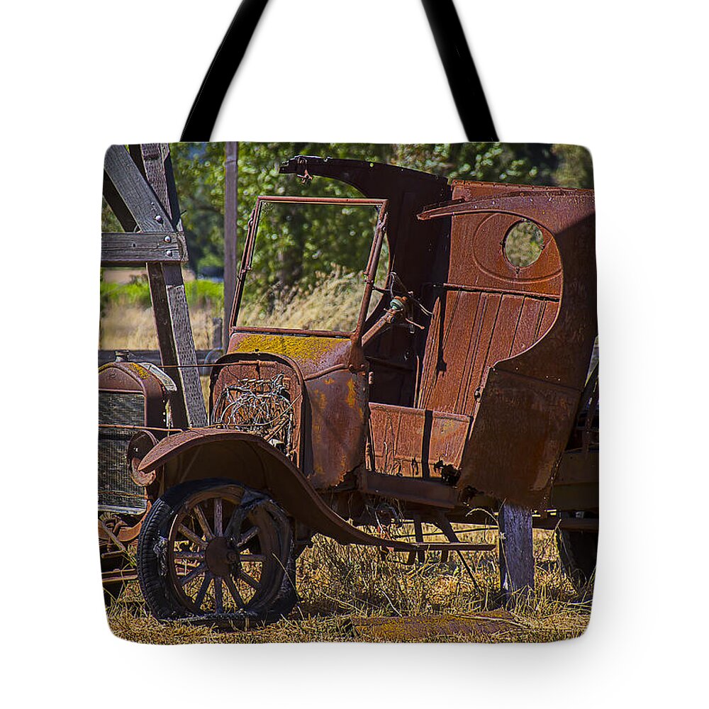 Truck Tote Bag featuring the photograph Falling Apart by Garry Gay