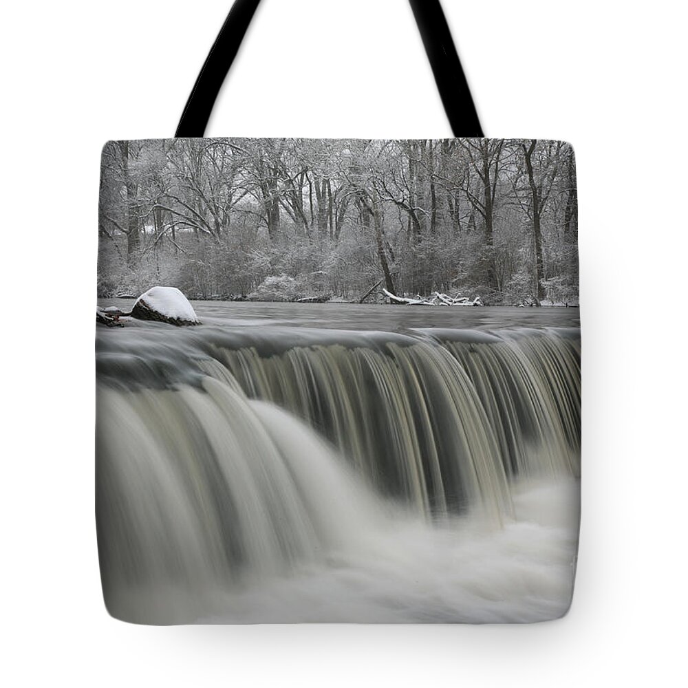 Waterfalls Tote Bag featuring the photograph Falls in Winter by Timothy Johnson
