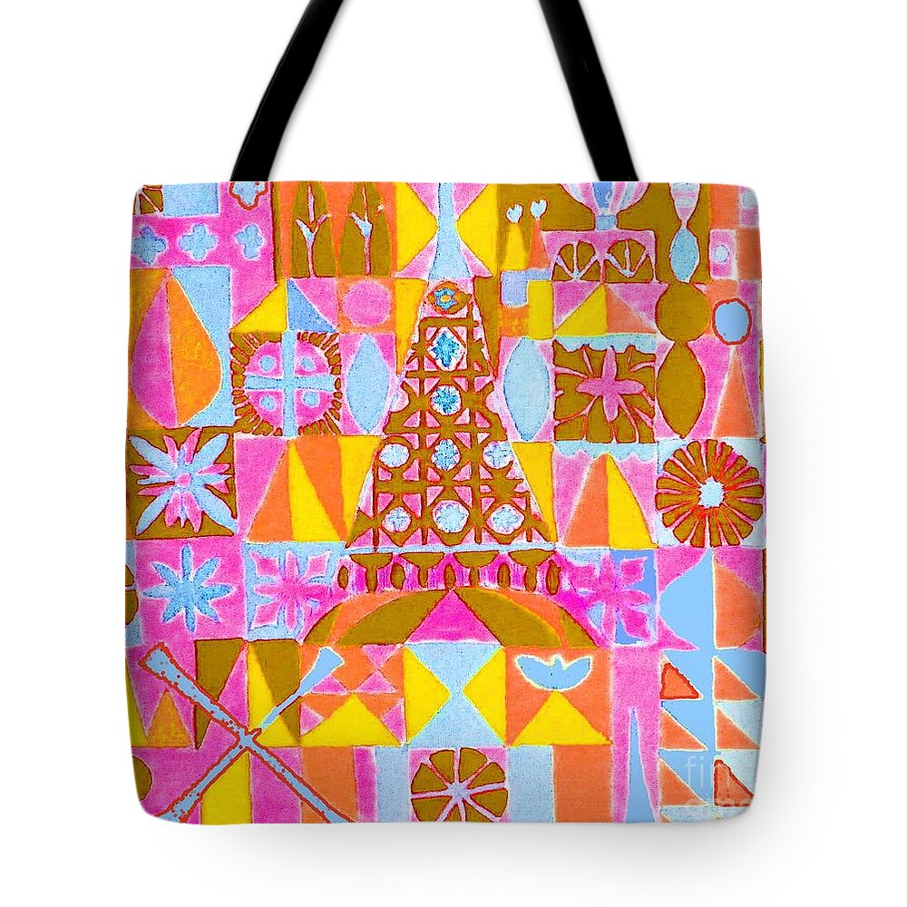 Pink Tote Bag featuring the painting Fantasy in Form by Beth Saffer